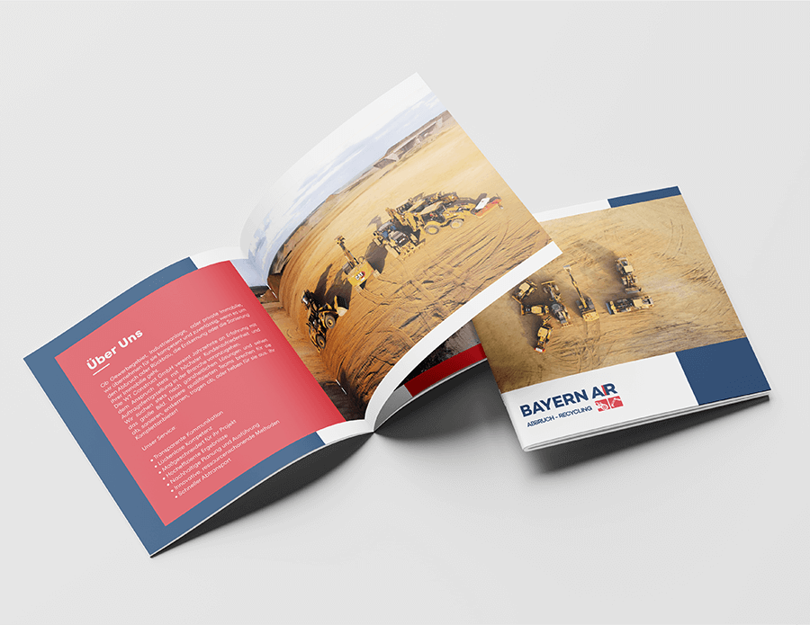 The BayernAR brochure, open