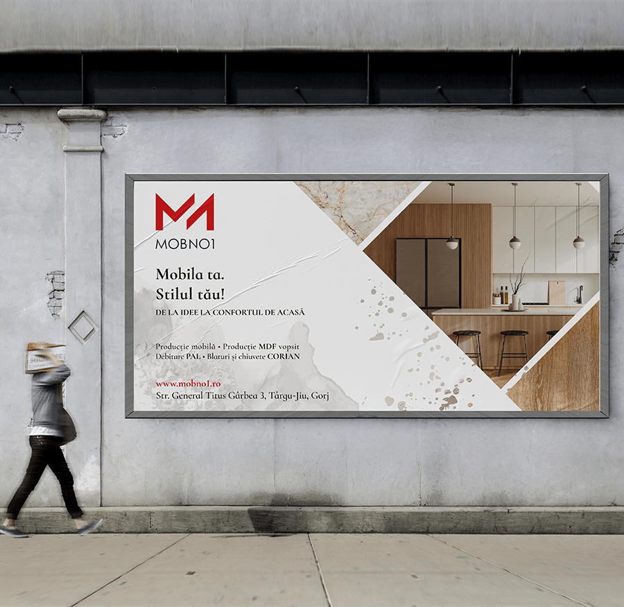 MobNo1 poster on an outdoor wall